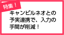 特集！キャンビルネオとの予実連携で入力の手間が削減！